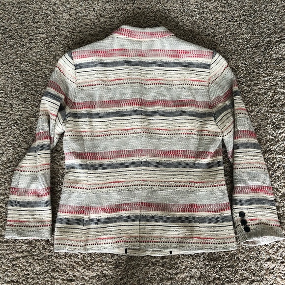 Lucky Brand 2-button cotton blend stripe blazer 8 - Picture 3 of 4